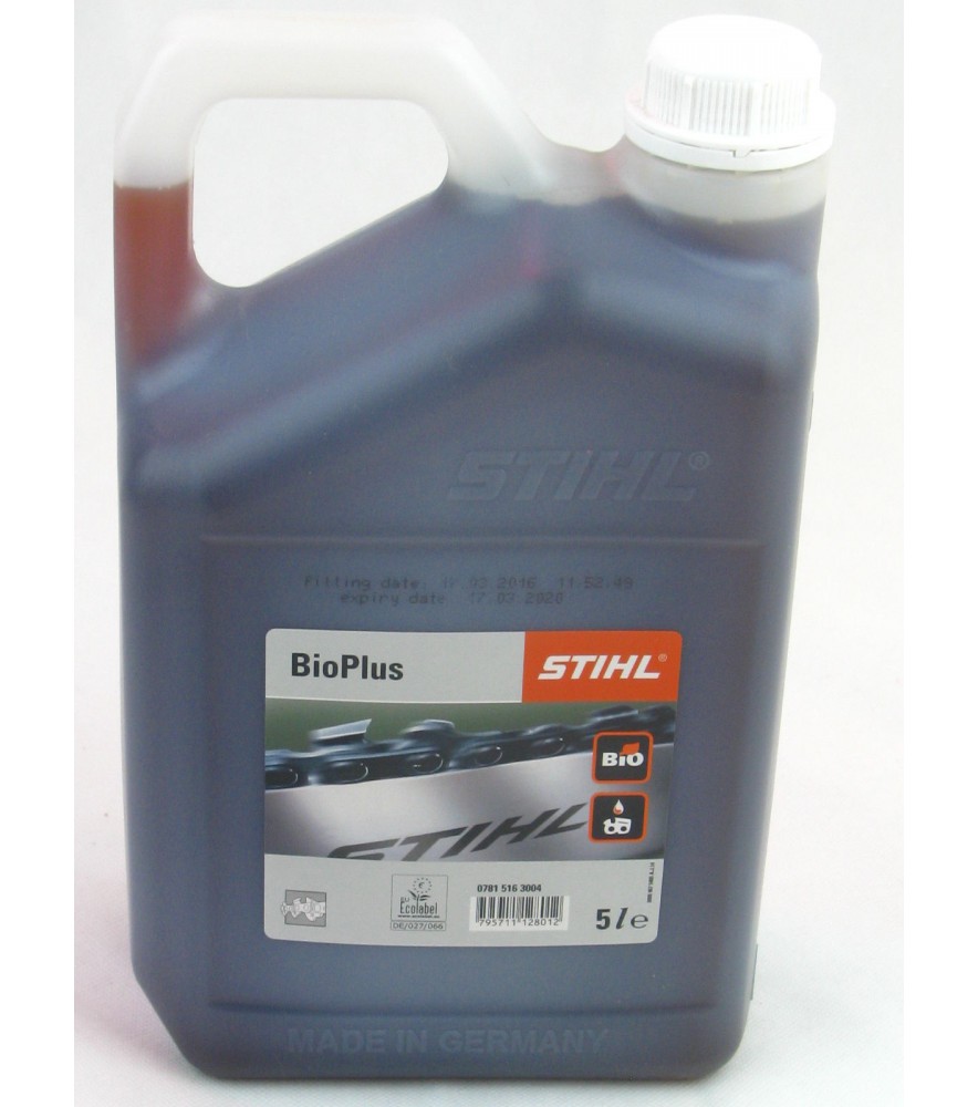 Adhézny olej na pílové reťaze STIHL BioPlus, 5 lit., 0781 516 3004